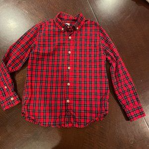 GAP Kids Red Plaid Shirt Size 10 L